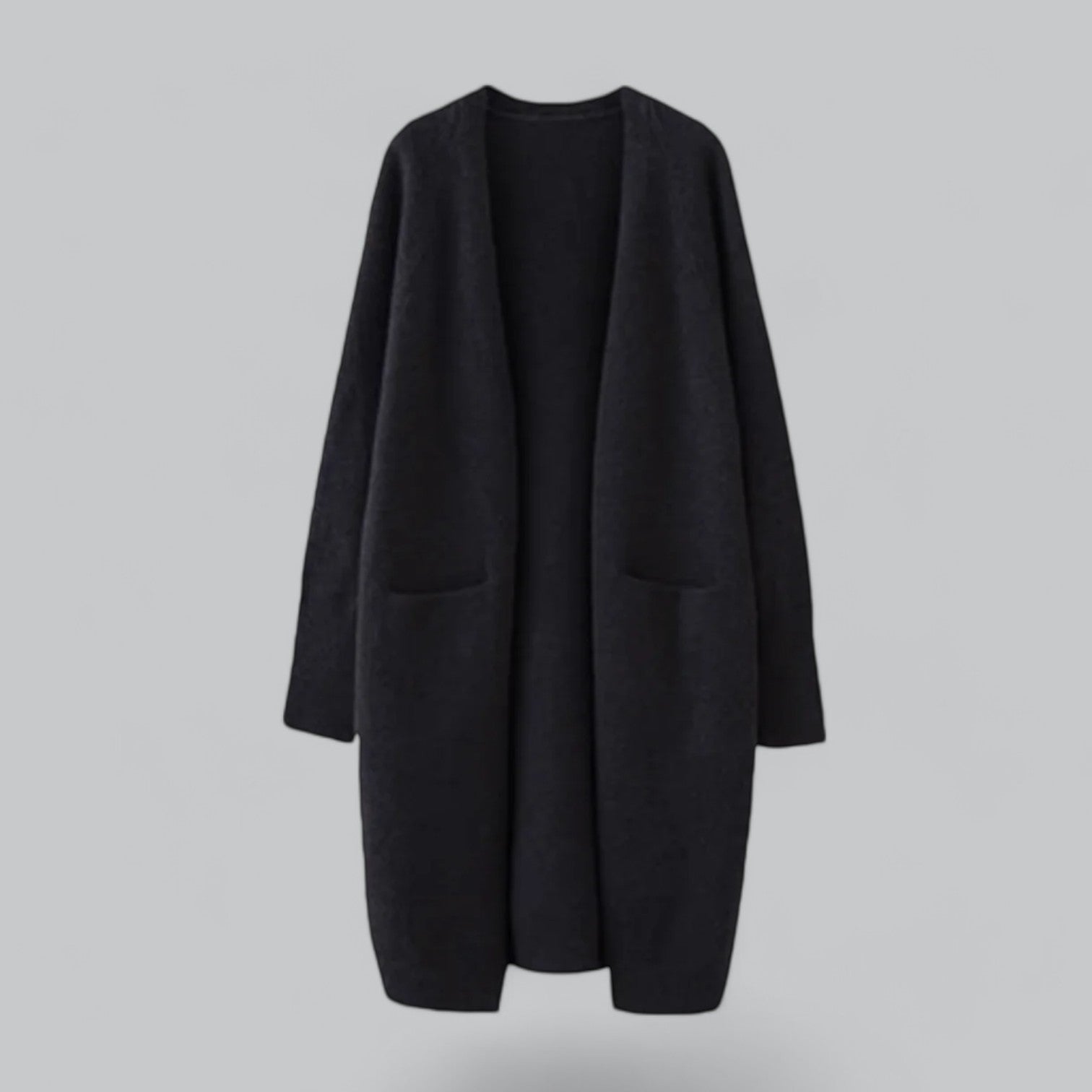 Women's Classic Longline Cardigan – Relaxed Open Front Cardigan