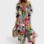 Women's Floral Maxi Dress – Relaxed Flowy Summer Dress