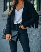 Women's Fringe Jacket – Cropped Statement Layering Jacket