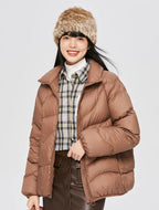 Women's Lightweight Puffer Jacket – Packable Collared Winter Jacket
