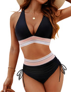 Women's Tummy Control Bikini Set – High-Waisted Swim Set – Edna