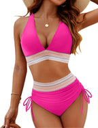 Women's Tummy Control Bikini Set – High-Waisted Swim Set – Edna