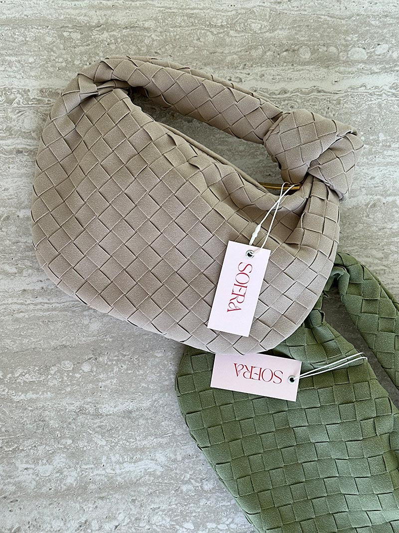 Women's Braided Suede Bag – Mini Crossbody Bag – Ilyse