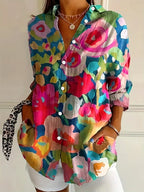 Women's Printed Summer Blouse – Relaxed Fit Blouse