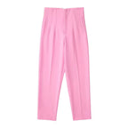 Women's Wrinkle Resistant Trousers – Tailored Straight Leg Dress Pants