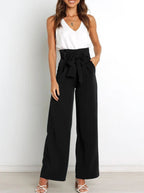 Women's High Waist Wide Leg Trousers – Tailored Flowy Dress Pants