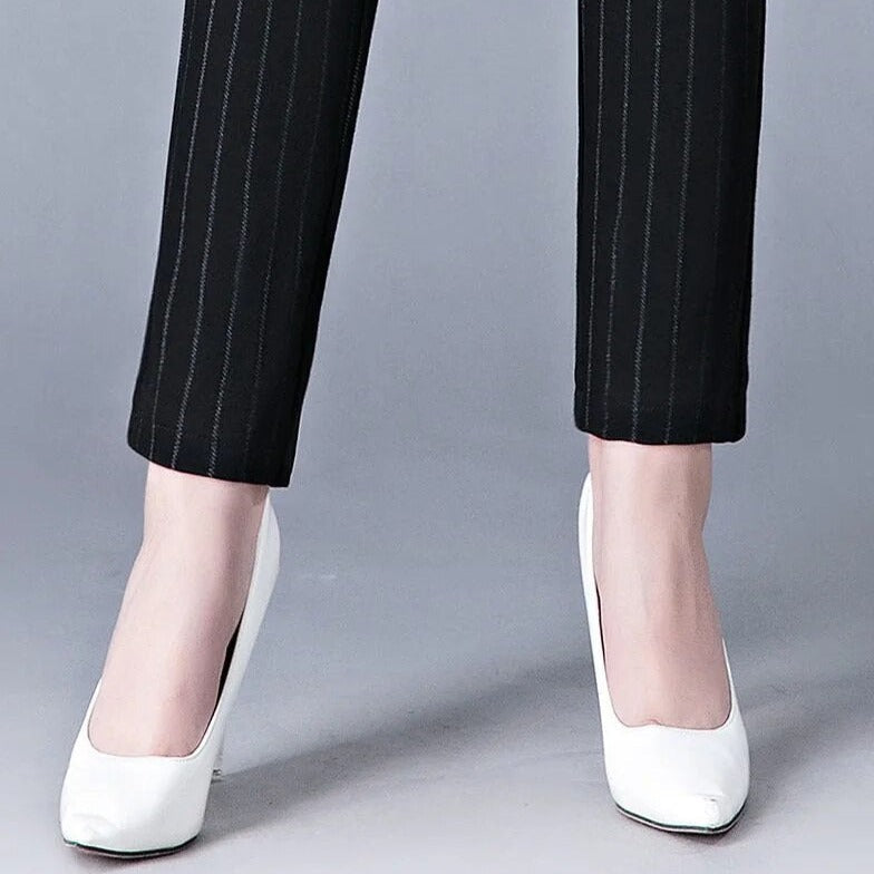 Women's Slim Fit Stretch Trousers – Tailored Day-to-Night Dress Pants