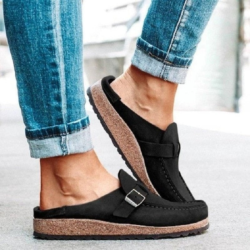 Women's Casual Loafers with Rounded Toe and Flexible Sole