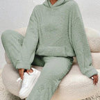 Women's Hooded Teddy Set – Plush Fleece Lounge Suit