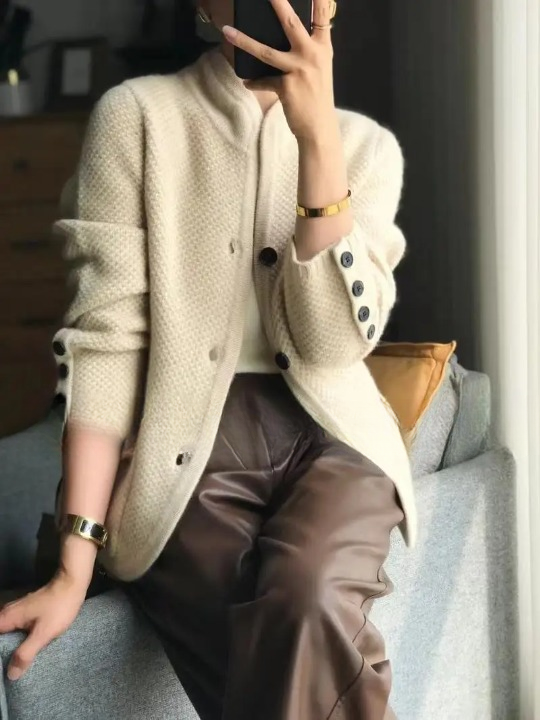 Women's Button Front Cardigan – Lightweight Knit Cardigan – Lucille