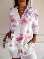 Women's Printed Summer Blouse – Relaxed Fit Blouse