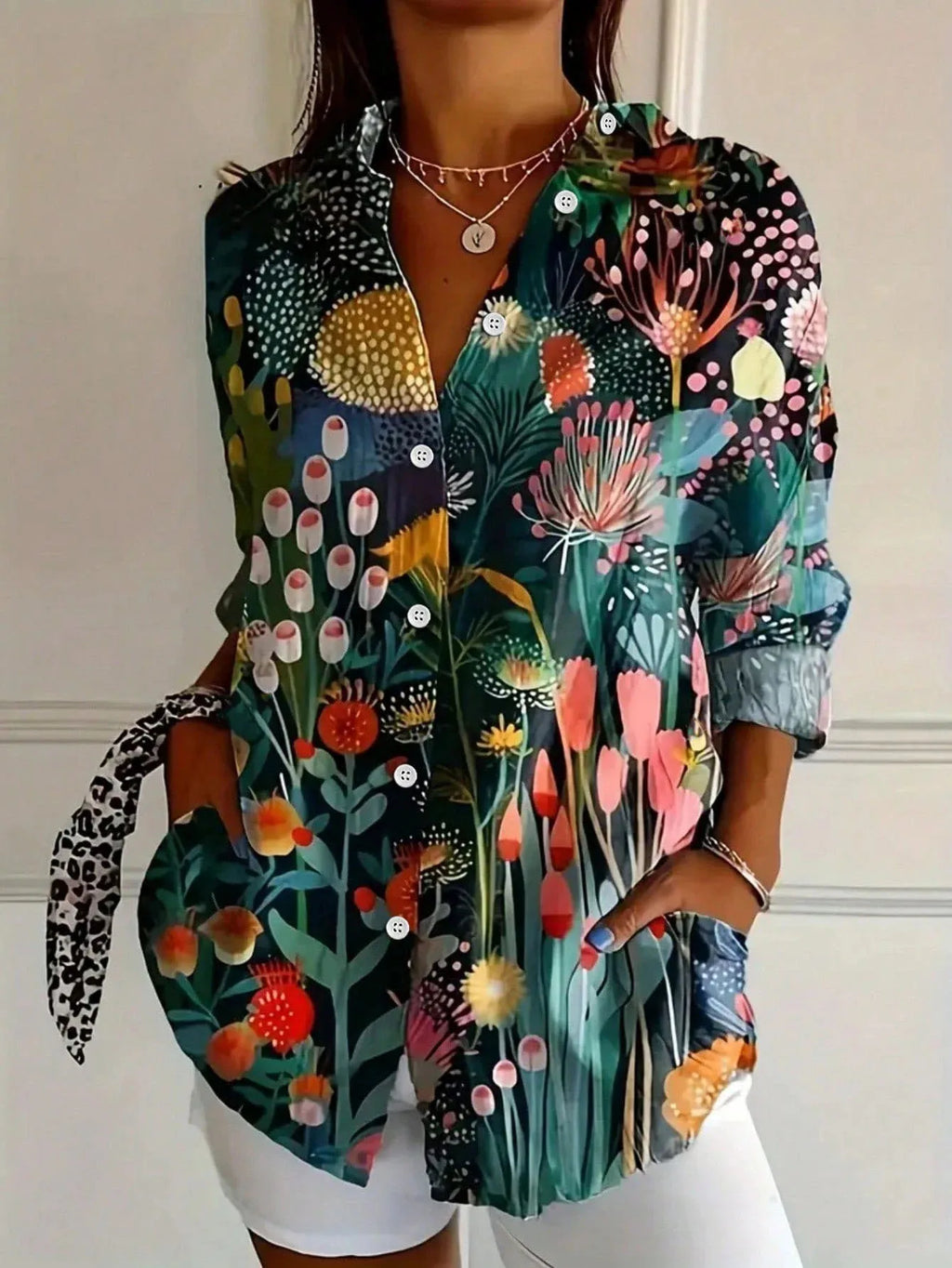 Women's Printed Summer Blouse – Relaxed Fit Blouse