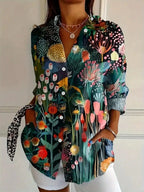 Women's Printed Summer Blouse – Relaxed Fit Blouse