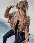 Women's Fringe Jacket – Cropped Statement Layering Jacket