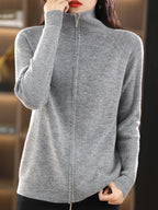 Women's Zip-Up Cardigan – Double Zip Knit Cardigan