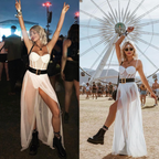 Women's Retro Vintage Festival Dress – Flowy Party Occasion Dress