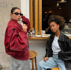 Women's Relaxed Bomber Jacket – Oversized Utility Jacket
