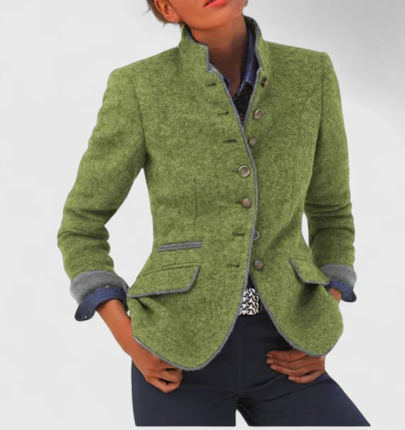 Women's Tailored Button Cardigan – Classic Long Sleeve Cardigan