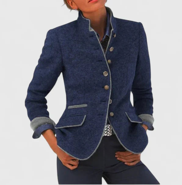 Women's Tailored Button Cardigan – Classic Long Sleeve Cardigan
