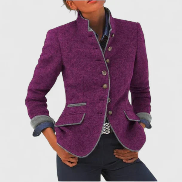 Women's Tailored Button Cardigan – Classic Long Sleeve Cardigan