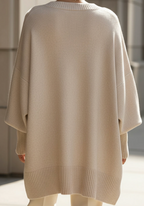 Women's Oversized Knit Sweater – Relaxed Long Sleeve Pullover