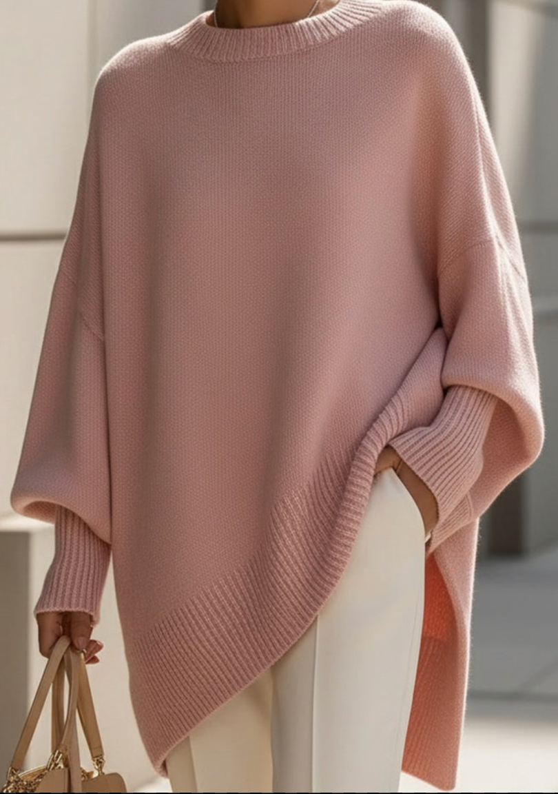 Women's Oversized Knit Sweater – Relaxed Long Sleeve Pullover