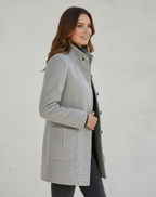Women's Tailored Winter Coat – Classic Button Front Long Coat
