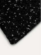 Women's Sequin Mini Dress – Statement Shoulder Sparkle Party Dress