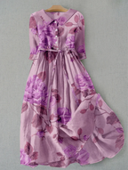 Women's Floral Shirt Dress – Button-Up Summer Dress