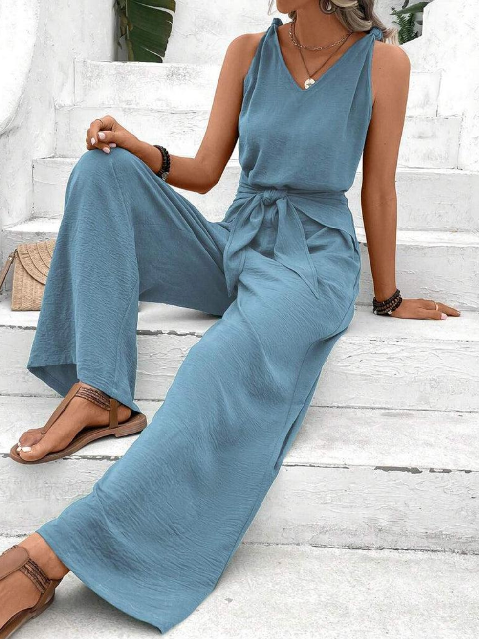 Women's Flowy Wide Leg Jumpsuit – Summer Casual Jumpsuit – Harlow