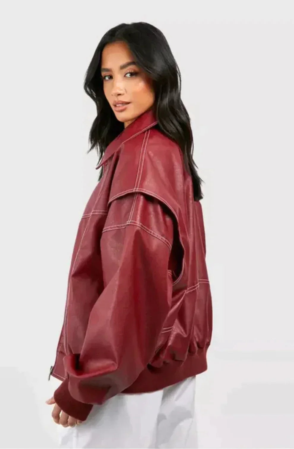Women's Relaxed Bomber Jacket – Oversized Utility Jacket