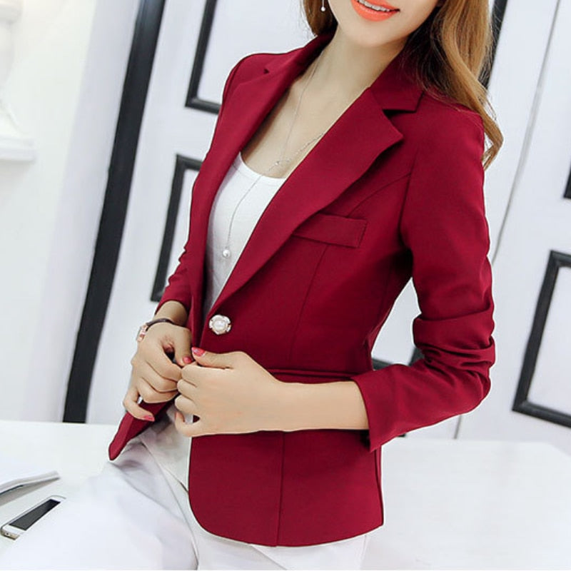 Women's Cropped Blazer – Casual Tailored Blazer – Aubrey