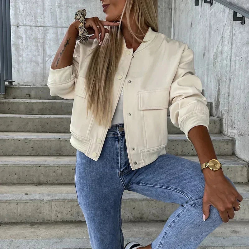 Women's Tailored Casual Jacket – Short Structured Everyday Jacket