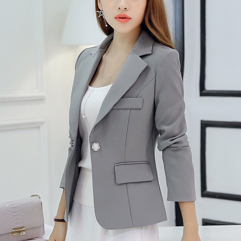 Women's Cropped Blazer – Casual Tailored Blazer – Aubrey