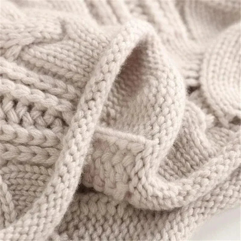 Women's Winter Knit Sweater – Cozy Long Sleeve Pullover