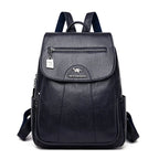Women's Anti-Theft Faux Leather Backpack – Large Capacity Backpack – Charlotte