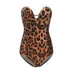 Women's Strapless Velvet Bodysuit – Burgundy Fitted Evening Bodysuit