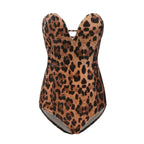 Women's Strapless Velvet Bodysuit – Burgundy Fitted Evening Bodysuit