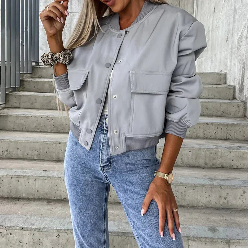 Women's Tailored Casual Jacket – Short Structured Everyday Jacket