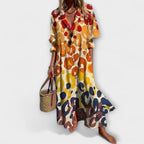 Women's Floral Maxi Dress – Relaxed Flowy Summer Dress