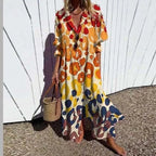 Women's Floral Print Maxi Dress – Pocket Flowy Summer Dress