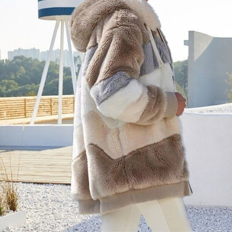 Women's Hooded Fleece Vest – Plush Zip-Up Winter Gilet