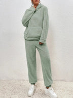 Women's Hooded Teddy Set – Plush Fleece Lounge Suit