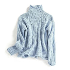Women's Winter Knit Sweater – Cozy Long Sleeve Pullover