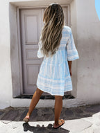 Women's Printed Boho Ruffle Dress – Colourful Summer Dress