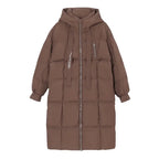 Women's Long Hooded Parka – Quilted Cold Weather Winter Coat