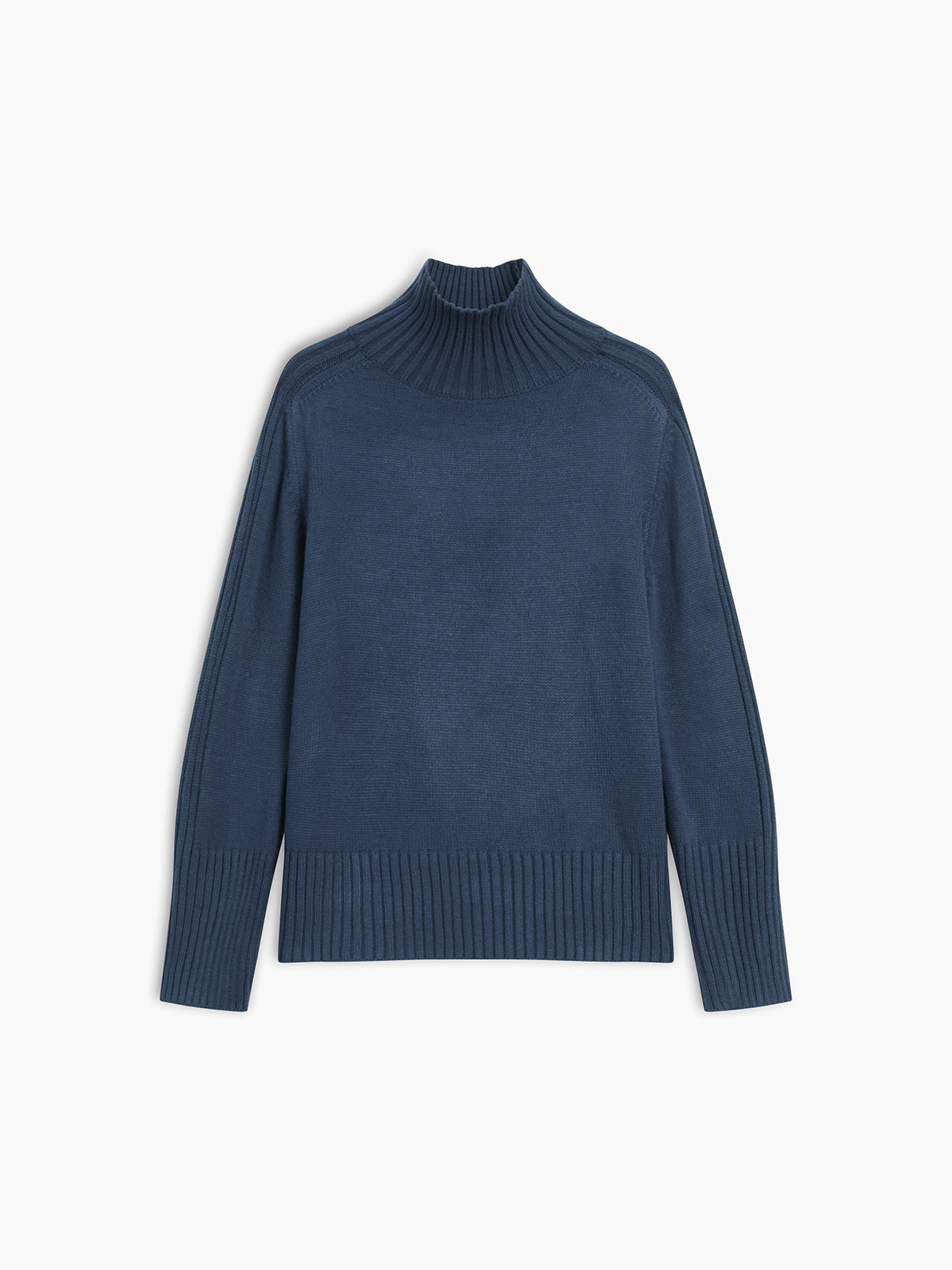 Women's Ribbed High Neck Sweater – Long Sleeve Fitted Knit Pullover