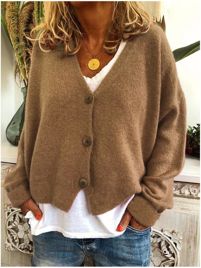 Women's Relaxed Knit Cardigan – Long Sleeve Everyday Cardigan