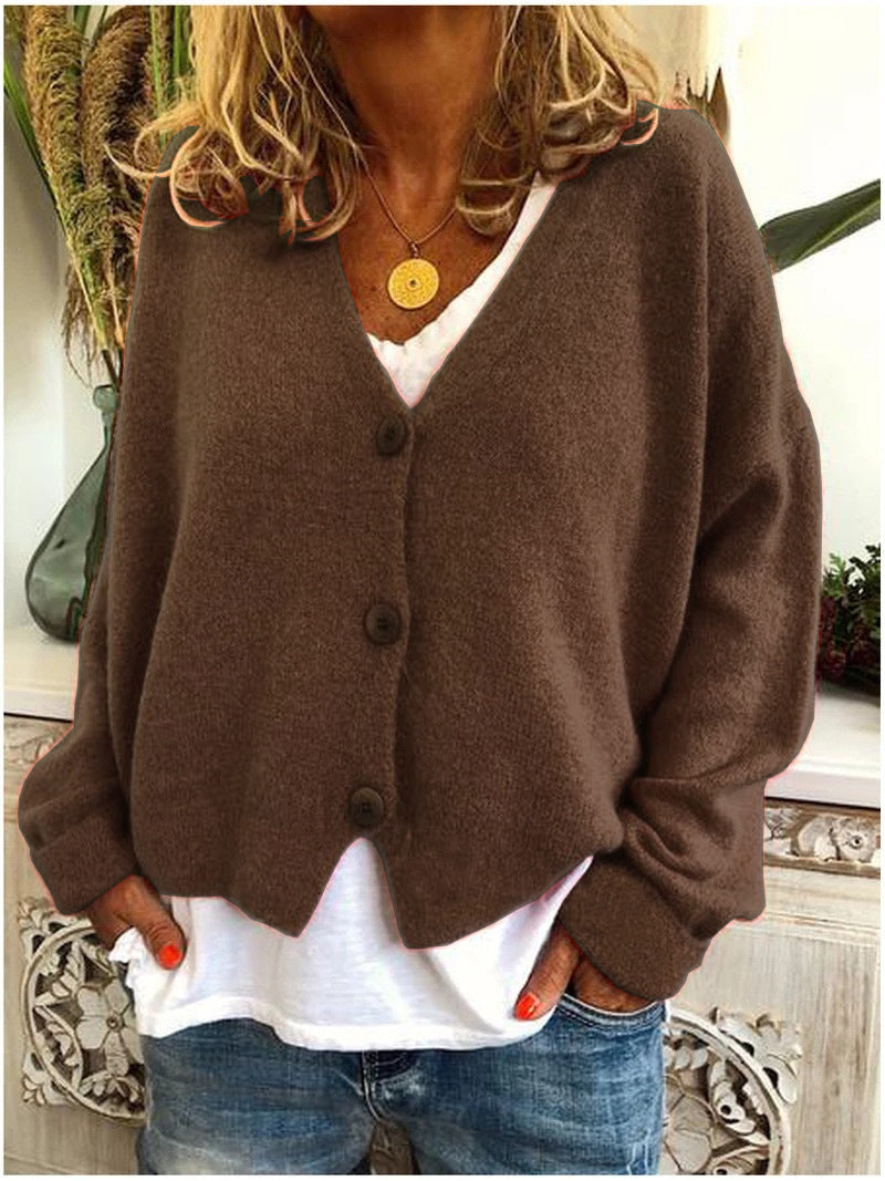 Women's Relaxed Knit Cardigan – Long Sleeve Everyday Cardigan