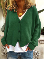 Women's Relaxed Knit Cardigan – Long Sleeve Everyday Cardigan
